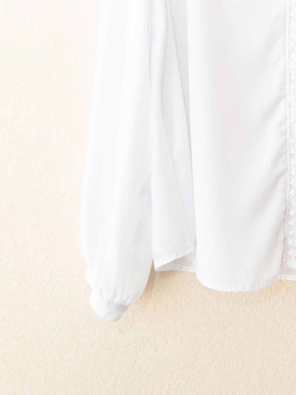 Jessica London Blouse Womens 18 White Lace Trim V Neck Long Sleeve Plus Size - Picture 8 of 16